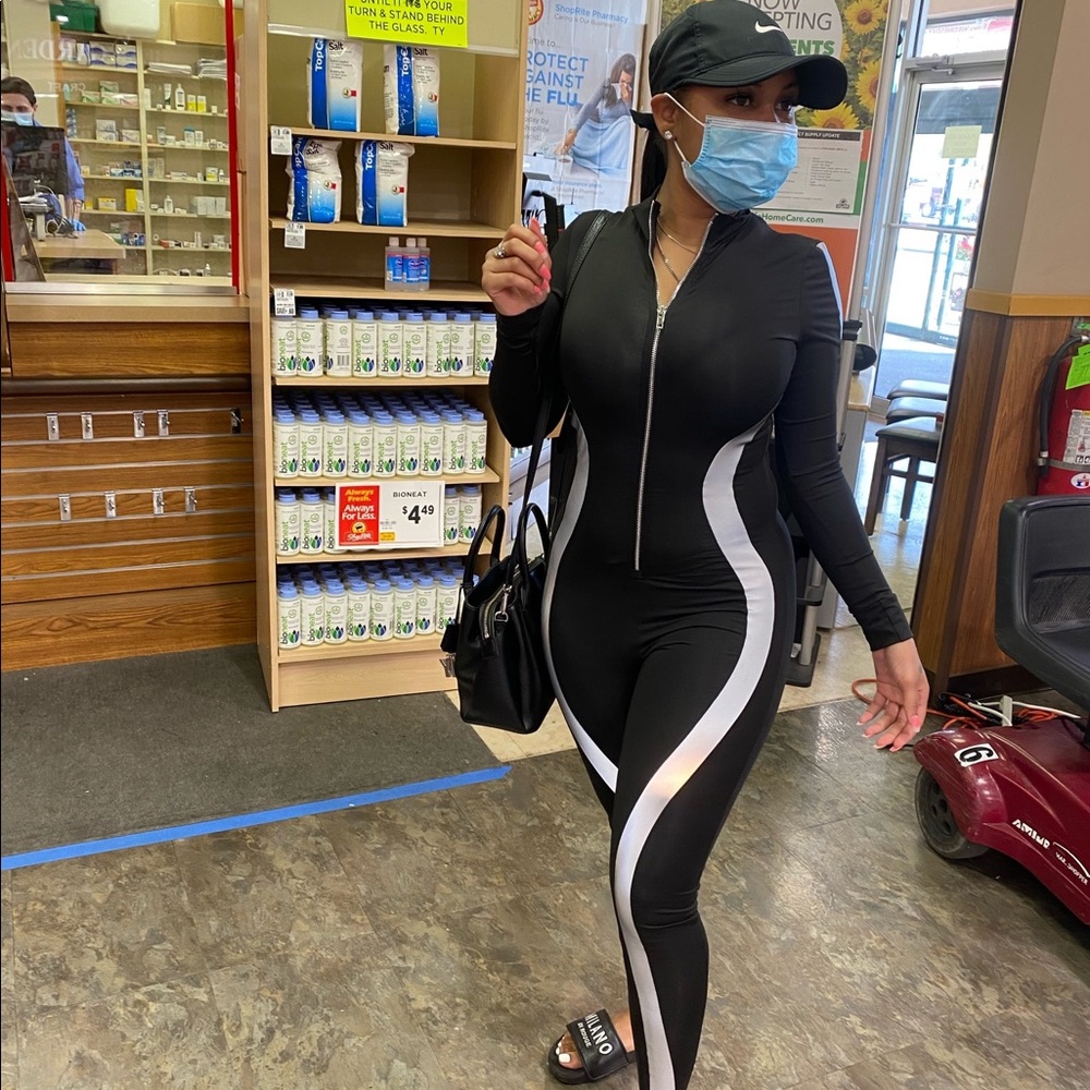 Fall jumpsuit with reflective strip